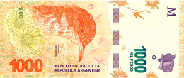 Billete de 1000 pesos, Serie Fauna (válido)