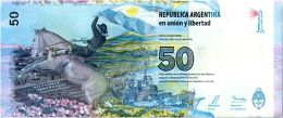 Billete 50 pesos Malvinas reverso