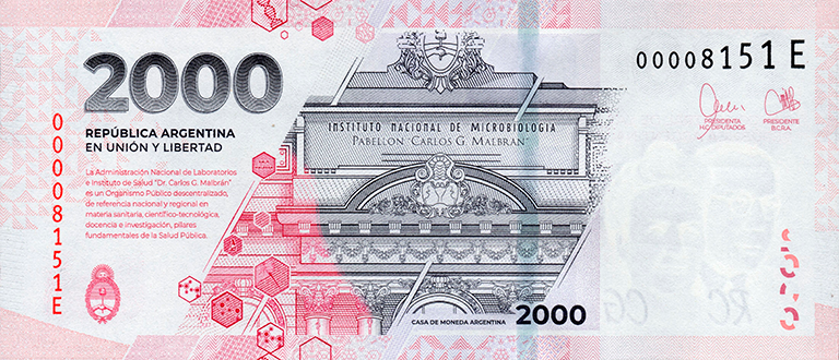Billete 2000 Pesos, atras, Serie_Heroes_Argentinos