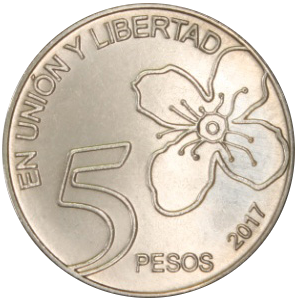 Moneda 5 pesos 2017